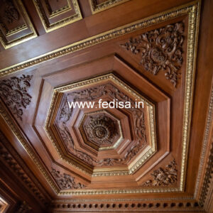 Wooden Ceiling Design Staircase False Ceiling No-9242