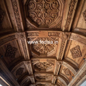 Wooden Ceiling Design Lobby Fall Ceiling Design No-9248