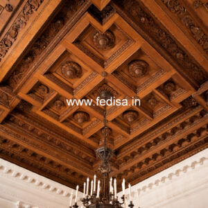 Wooden Ceiling Design L Shaped False Ceiling No-9400