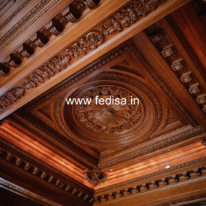 Wooden Ceiling Design Plain Gypsum Ceiling No-9416
