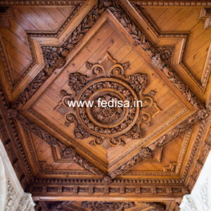 Wooden Ceiling Design False Ceiling Bedroom With Fan No-9440