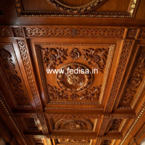 Wooden Ceiling Design False Ceiling Dining Hall No-9441