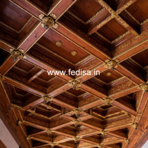Wooden Ceiling Design Gray False Ceiling No-9466