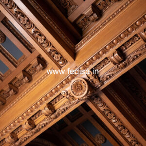 Wooden Ceiling Design False Ceiling For L Shaped Living Room No-9480
