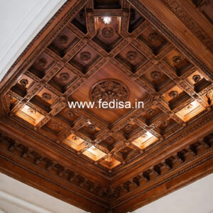 Wooden Ceiling Design Swastik False Ceiling No-9486