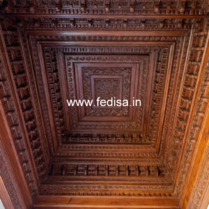 Wooden Ceiling Design False Ceiling For Rectangular Hall No-9523