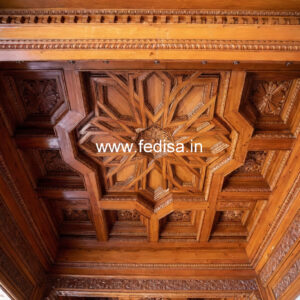 Wooden Ceiling Design Chandelier False Ceiling No-9540