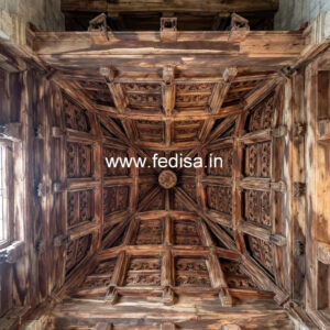 Wooden Ceiling Design 3 Fan False Ceiling No-9551