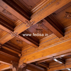 Wooden Ceiling Design False Ceiling Above Dining Table No-9590