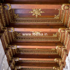 Wooden Ceiling Design False Ceiling For Guest Room No-9621