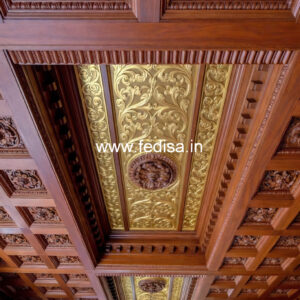 Wooden Ceiling Design Bedroom False Ceiling With Fan No-9625