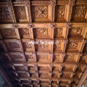 Wooden Ceiling Design Black And White False Ceiling No-9671