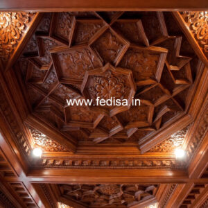 Wooden Ceiling Design Basement False Ceiling No-9709