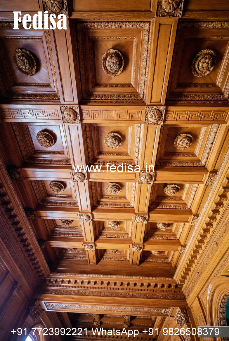 Wooden Ceiling Design Double Layer False Ceiling No-9715