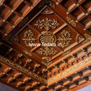Wooden Ceiling Design False Ceiling With Beams No-9763