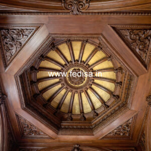 Wooden Ceiling Design Gypsum False Ceiling Bedroom No-9804
