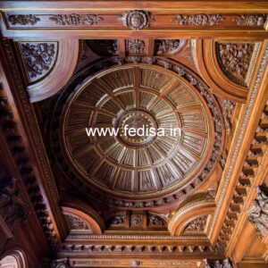 Wooden Ceiling Design Pop Gypsum False Ceiling No-9845