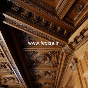 Wooden Ceiling Design Plus Minus Pop Design For Lobby No-9936