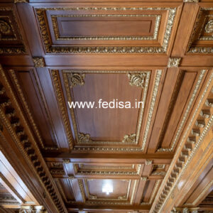 Wooden Ceiling Design Pop Plus Minus Design For Porch No-9954