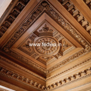 Wooden Ceiling Design Pop Flower Design No-9957