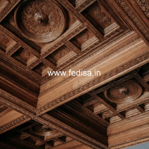 Wooden Ceiling Design Gypsum Pop Design No-10117