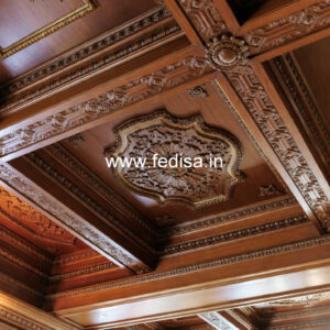 Wooden Ceiling Design 3 Fan Ceiling Design No-10122