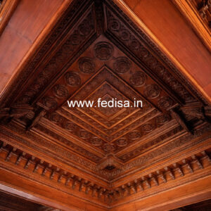 Wooden Ceiling Design Pillar Pop Design No-10133