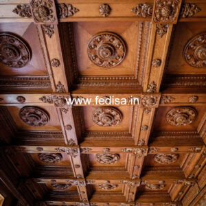 Wooden Ceiling Design Dining Hall Pop Design No-10144