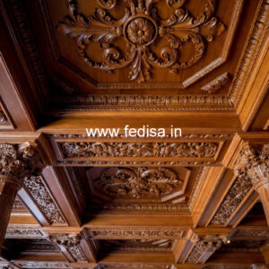 Wooden Ceiling Design Lobby Pop Design Plus Minus No-10161