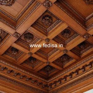 Wooden Ceiling Design Side Wall Pop Design No-10175