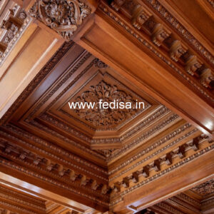 Wooden Ceiling Design Mandir Pop Design No-10180