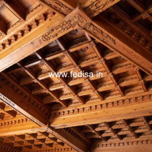 Wooden Ceiling Design Pop Color Design For Hall No-10198