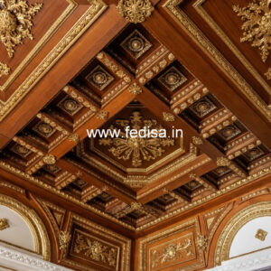Wooden Ceiling Design Corner Pop Design No-10229