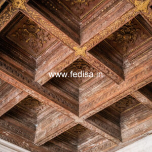 Wooden Ceiling Design Pop Plus Minus Design For Hall No-10243