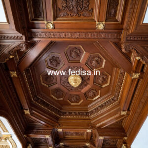 Wooden Ceiling Design Double Fan Ceiling Design No-10251