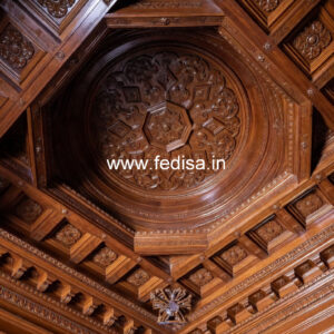 Wooden Ceiling Design Pop Circle Design No-10263