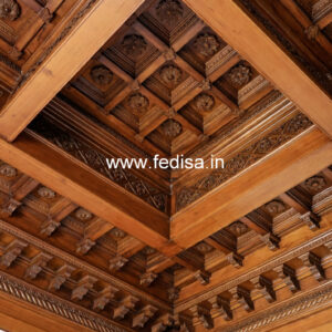 Wooden Ceiling Design Pop Flower Design For Room No-10269