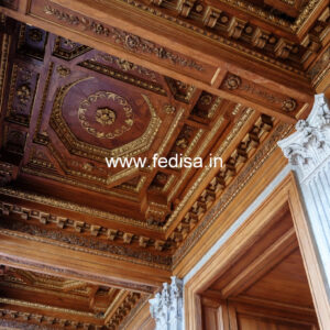 Wooden Ceiling Design Two Fan Ceiling Design No-10290