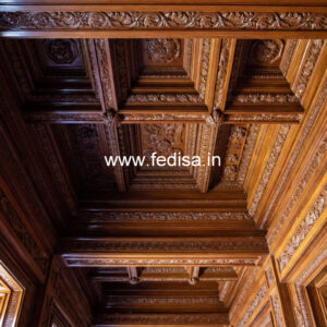 Wooden Ceiling Design Stairs Pop Design No-10377