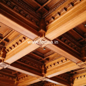 Wooden Ceiling Design Cement Pop Design For Hall No-10398