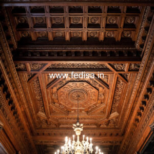 Wooden Ceiling Design Pop Plus Minus Design For Lobby 2026 No-10416
