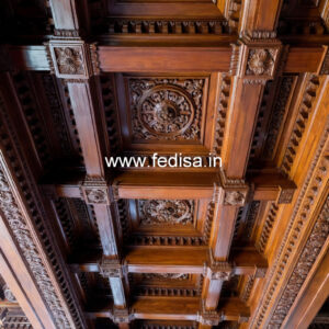 Wooden Ceiling Design Pop Molding Corner Design No-10417