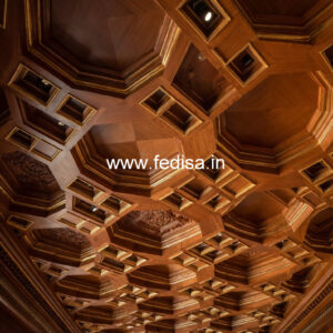 Wooden Ceiling Design Fiber Pop Design For Hall No-10449