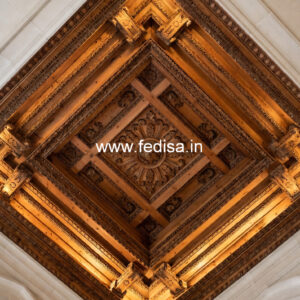 Wooden Ceiling Design Pop Design For Rectangular Hall No-10484