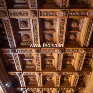 Wooden Ceiling Design Fan Box Pop Design No-10498