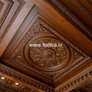 Wooden Ceiling Design Pop Plus Minus Ki Design No-10529