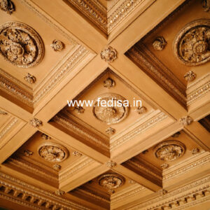 Wooden Ceiling Design Pop Glass Design No-10532