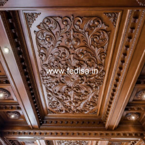 Wooden Ceiling Design Main Hall Pop Design No-10546