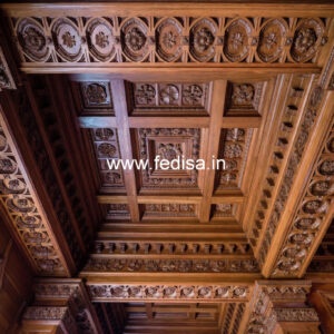 Wooden Ceiling Design Pop Border Patti No-10573