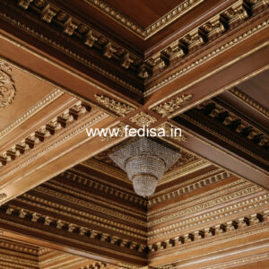 Wooden Ceiling Design Pop Ceiling Led Light Design No-10582